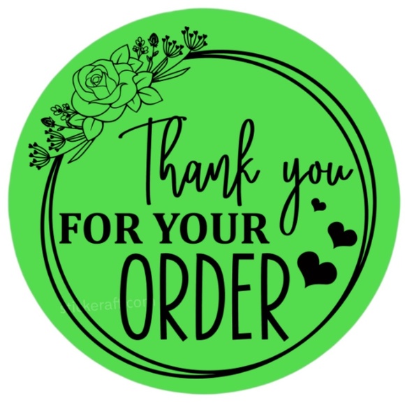 100 thank you for your order sticker 2 in round | Shipping Supplies | NWT - Picture 10 of 13